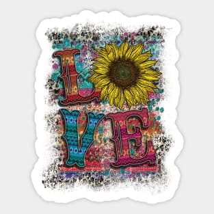 Love Aztec sunflower Sticker